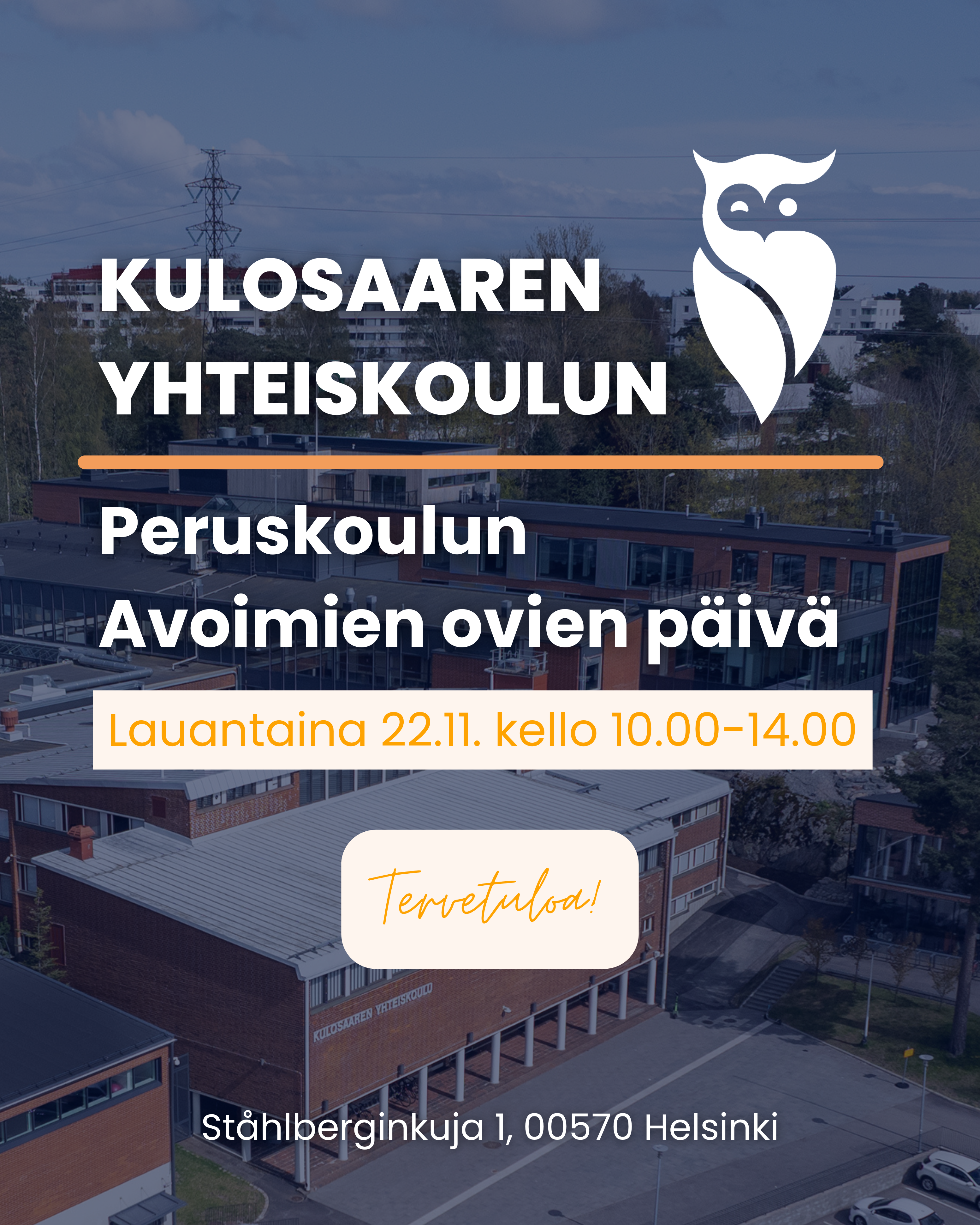 Kulosaaren yhteiskoulun peruskoulun avoimet ovet 22.11.
