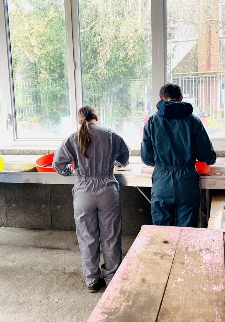 Gardening in Collège Public Marie Curie Tourcoing. 

One of the specialised programmes in the school includes gardening. The students work in a greenhouse where they plant and nurture seeds into thriving plants. This work had a calming effect, teaches practical skills and helps the students focus on the rest of their school day.